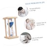 FUNOMOCYA 15 Transparent Timer with Wooden Frame Tabletop Sandglass for