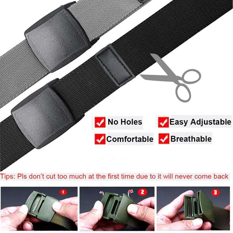 HOANAN 2-Pack Elastic Stretch Belt, Men’s All Size No Metal