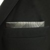 S1 SHLAX&WING Check Grey Men's Necktie 100% Silk, 12.6 x