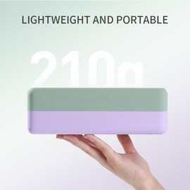 Yoga Blocks, High Density Yoga Bricks 2 Pack, Lightweight EVA Foam blocks for Yoga, Pilates, Meditation - Yoga Accessories for Stability, Balance, Deepen Stretches (Green + Purple, 1 pcs)