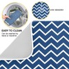 Nautical Navy Stripes Dish Drying Mat for Kitchen, Absorbent Microfiber
