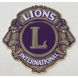 Lions Club International 3 Inch Metal Car Decal