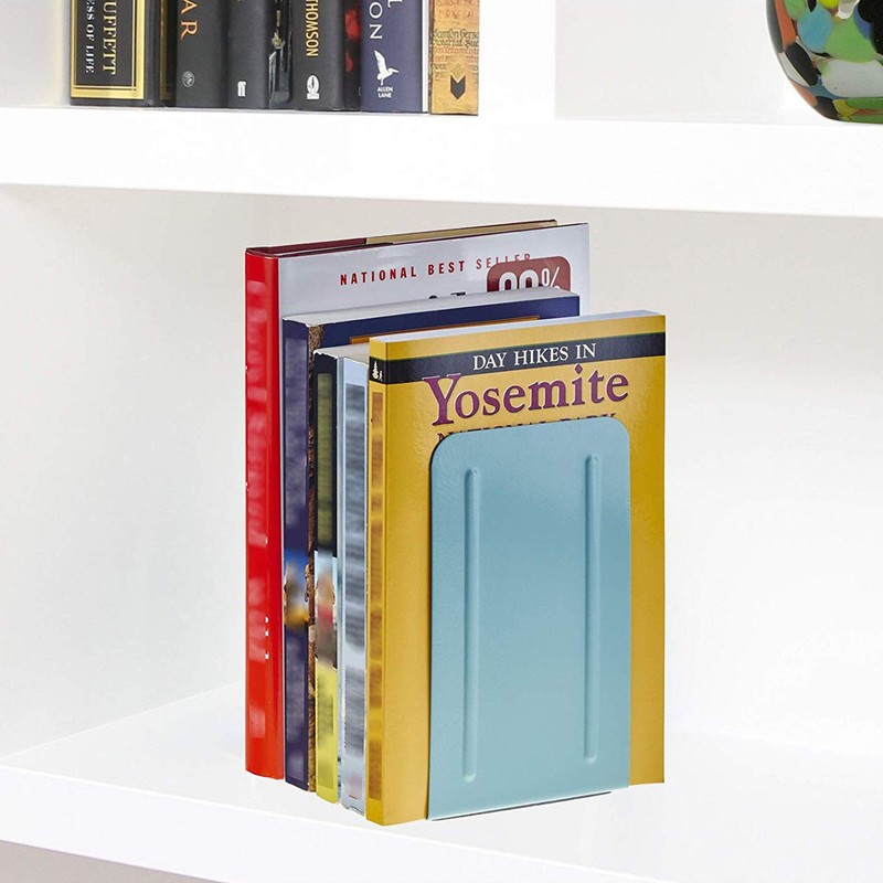 Acrimet Steel Metal Bookends for Shelves, Heavy Duty, for Large