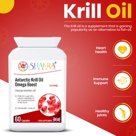 Antarctic Krill Oil Omega Boosting Cod Liver Oil Alternative. A Potent Source of EPA, Astaxanthin & DHA for Brain Function, Heart Health, Blood, Hair, Skin, Joints, Connective Tissues & Liver
