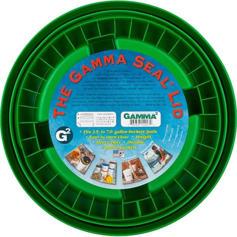 5 Gallon Green Gamma Seal Lid | 2 Pack