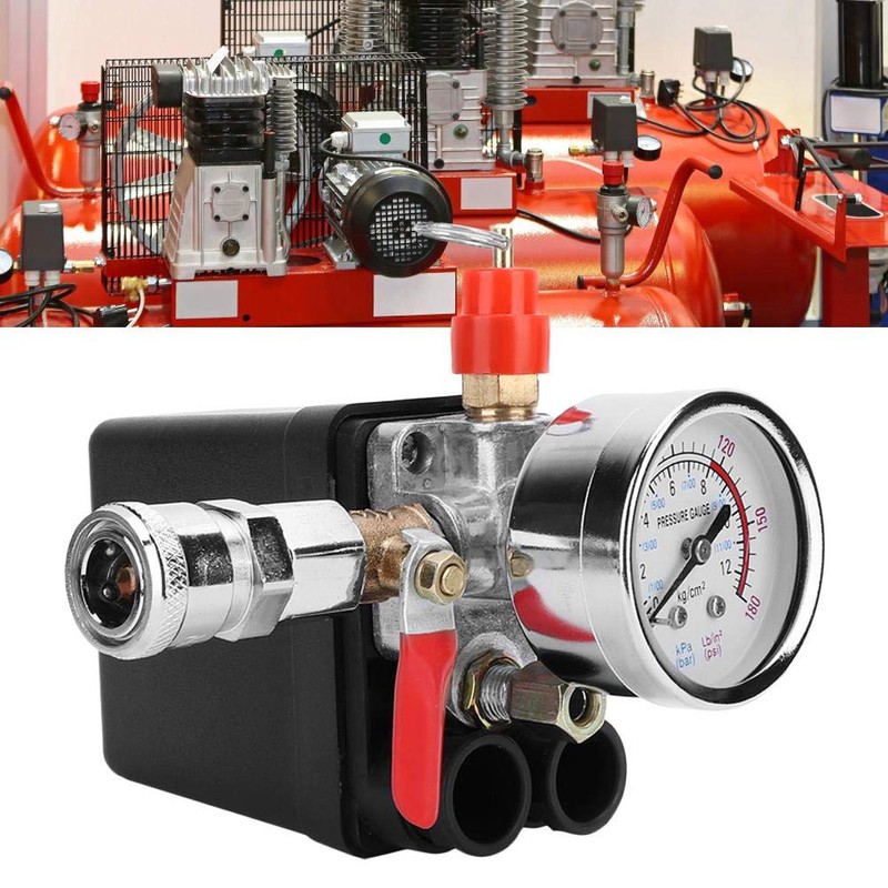 Air Compressor Regulator 380V 3 Phase 4 Holes G1/4" 175PSI