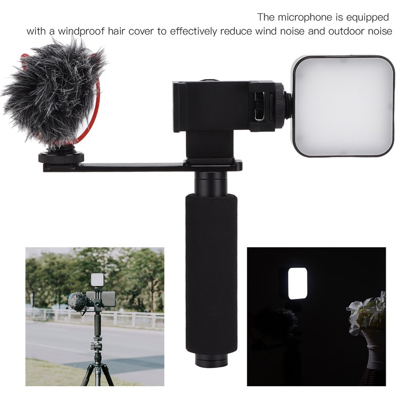 YELANGU Smartphone Vlogging Hand Grip Set Video Recording Holder Handle