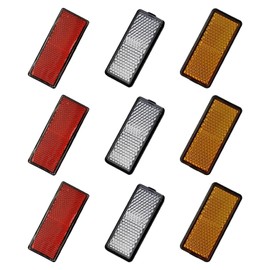 9 Pieces Of Plastic Reflectors, Night Warning Patches, Night Travel Accessories, Suitable For Bicycles, Motorcycles, And Helmets.