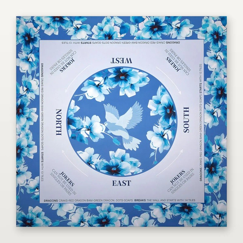 4-layer Professional Mahjong Tiles American Set 160-tile Pale Blue Acrylic