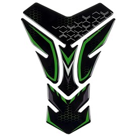 Donnaly Bike Tank Pad 3D Kawasaki Compatible Ninja 250 400 650 / Z400 Z900 Z1000 / ZX6R ZX10R ZX25R / Compatible Universal Tank Protection Scratch Prevention (Green)