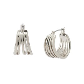 Robert Lee Morris Soho Women's Sculpted Multi Row Huggie Earrings