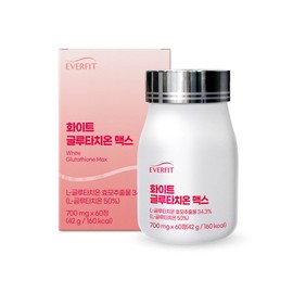 White Everfit Glutathione Yeast Extract Max 60 Tablets Triple Blend Vitamin C Elastin Collagen / 화이트 에버핏 글루타치온 효모 추출물 맥스 60정 트리플배합 비타민C 엘라스틴 콜라겐