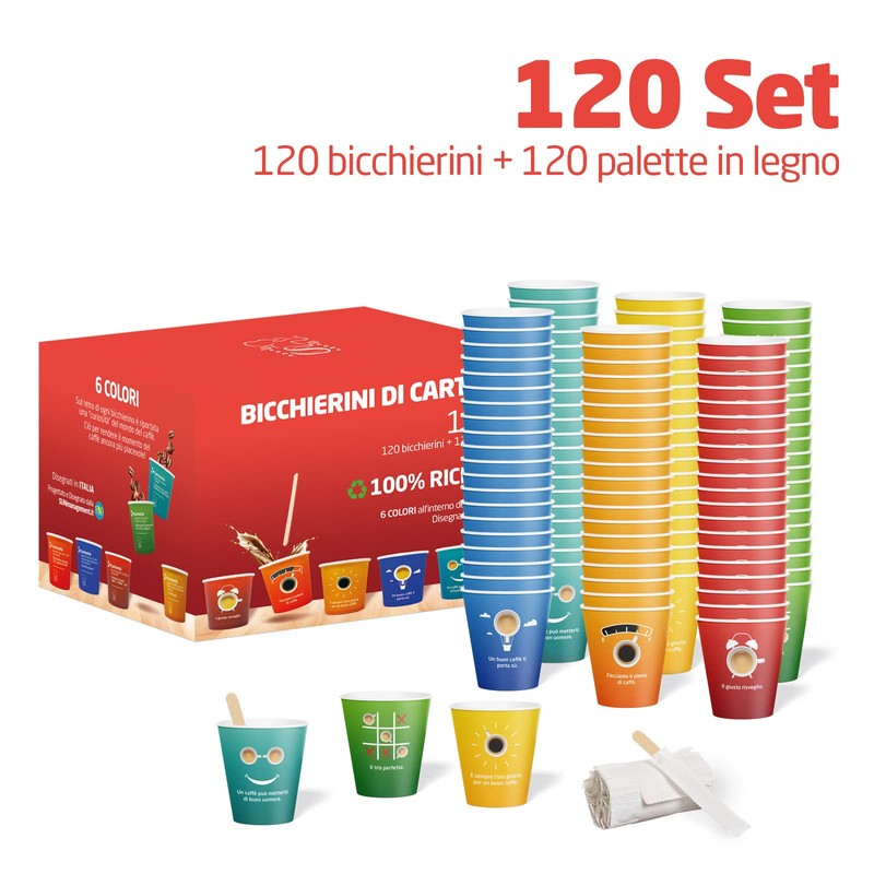 Stone&Stone Espresso Paper Cups, Coffee to Go Cups, 75 ml,