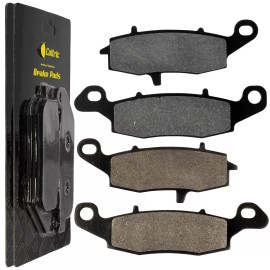 Caltric Front and Rear Brake Pads for Kawasaki Vulcan 900 VN900 Classic 2006-2019