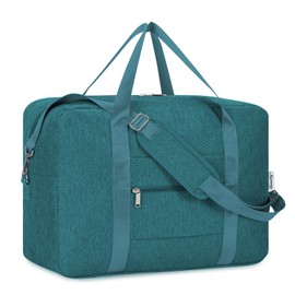 For Spirit Airlines Personal Item Bag 18x14x8 Foldable Travel Duffel Bag Underseat Carry on Luggage Weekender for Women 30L (Teal)