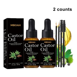 Aceite De Ricino Mboah Grado Cosmético 2 Frascos 30 Ml