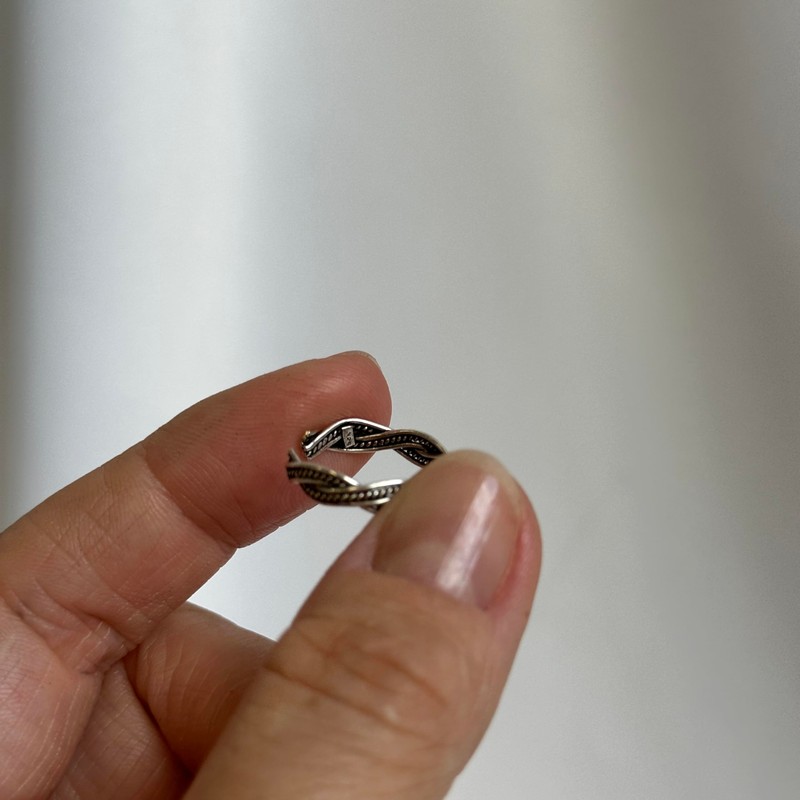 Fancy Sterling Silver Twirl Weave Toe Ring