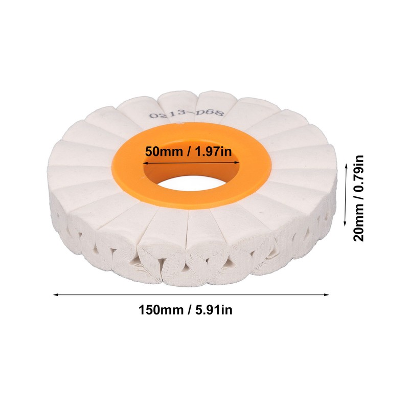 Buffing Polishing Wheel 150mm OD 50mm ID 20mm Thick Cotton