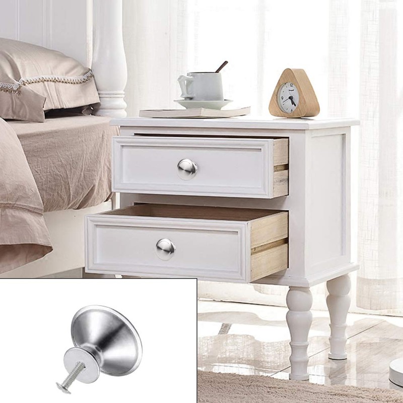 20Pcs Kitchen Door Knobs Cupboard Knobs Silver Cupboard Handles Chrome
