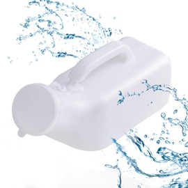 Meleg Otthon Urine Bottles,Portable urinals for Men,Spill Proof 1200ml for Hospital, Incontinence, Outdoor, car, Travel,White (white-1-men)