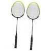 1 Pair Green Badminton Racket Set Fashionable Lightweight Comfortable Grip