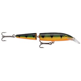 Rapala Jointed Lure with Two No. 2 Hooks, 1.2-4.2 m Swimming Depth, 13 cm Size, Legendary Perch