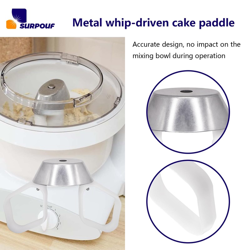 Cookie Paddles with Metal Whip Drive Compatible with Universal Mixers