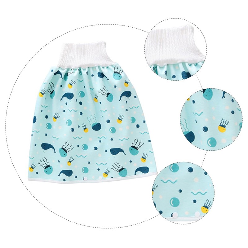 Hohopeti Potty Training Pants Washable Nappy Pants Folding Skirt Comfortable