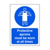 Protective aprons must be worn at all times - safety