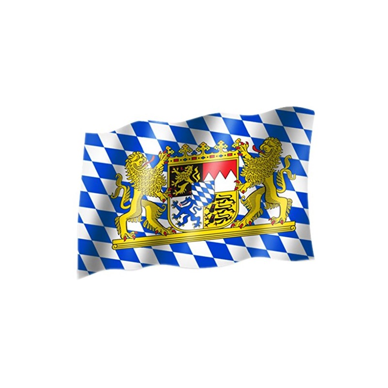 Sportfanshop24 Flag Bavaria with Lion (Small Diamonds) State Flag /