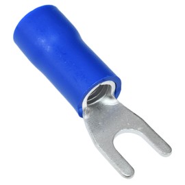 PAPUGA 10PCS 6 AWG (16 mm2) 1/4” / M6 Insulated Fork Spade Crimp Connector, 600V 88A, UL cUL Power Lug for Inverter Solar & Marine Wiring, Automotive & Marine