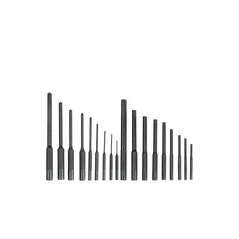 Wheeler Master Roll Pin Punch Set with Dual Sided Hammer,