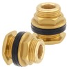 Uenede 2PCS Solid Brass Bulkhead Fitting 3/8" NPT Female x