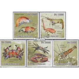 Sao TomE E PrincipE 4631-4635 (complete.issue.) unmounted mint/never hinged ** MNH 2010 Crustaceans (Stamps for collectors) Invertebrates Other (insects, snails, bees…)