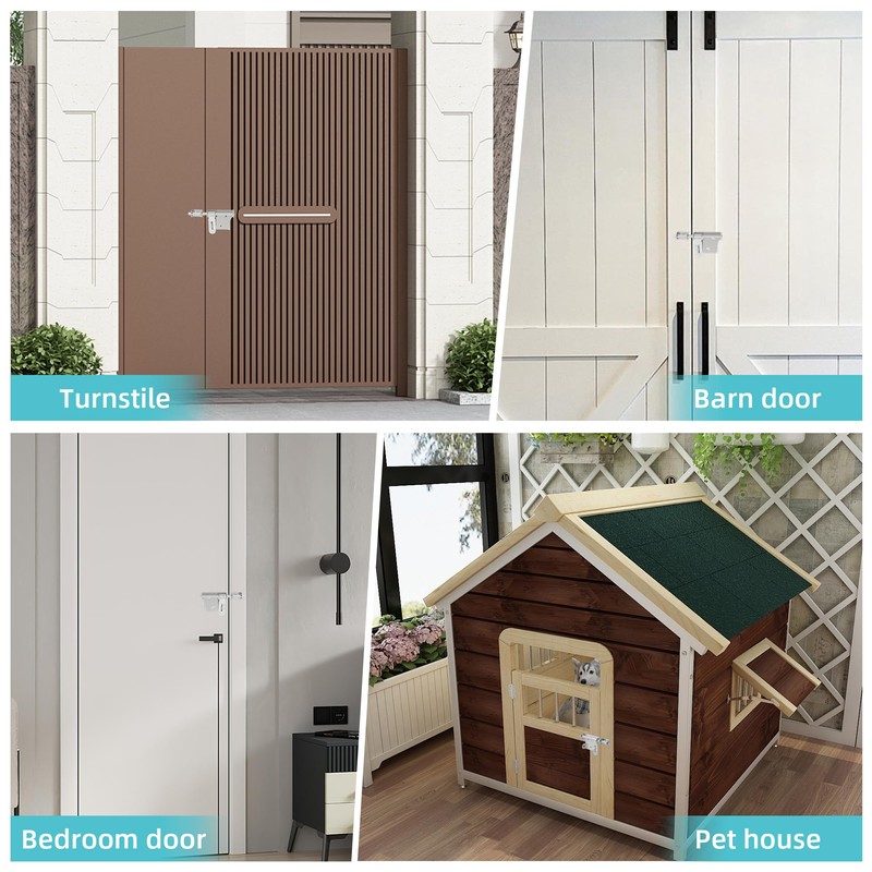 Alise 6 Inch Slide Bolt Gate Latch, Door Lock with