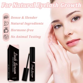 Eyelash Growth Serum Lash Serum Lash Enhancing Serum Boosting Lash Conditioner for Natural Fuller Thicker Longer Looking Eyelashes Healthier Vegan Cruelty-Free (1P BLACK)