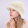 JSTHHTT 2PCS Knit Hats for Women, Plush Lined Ladies Beret