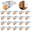 Mini Swivel Caster Wheels, 360 Rotatable, 20 PCS 0.47'' Self-Adhesive