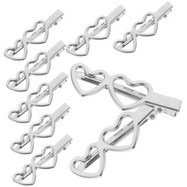 VICASKY 10pcs Heart Metal Hair Clips for Stylish Decoration Hairpins for Women Cute Hair Accessories for Hairstyles for Side Bangs and Everyday Use