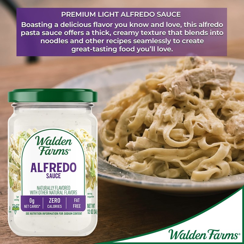 Walden Farms Alfredo Sauce – Zero Calorie, Sugar Free, Keto