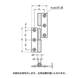 スガツネ工業 抜き差し丁番 KN型 KN-64CL