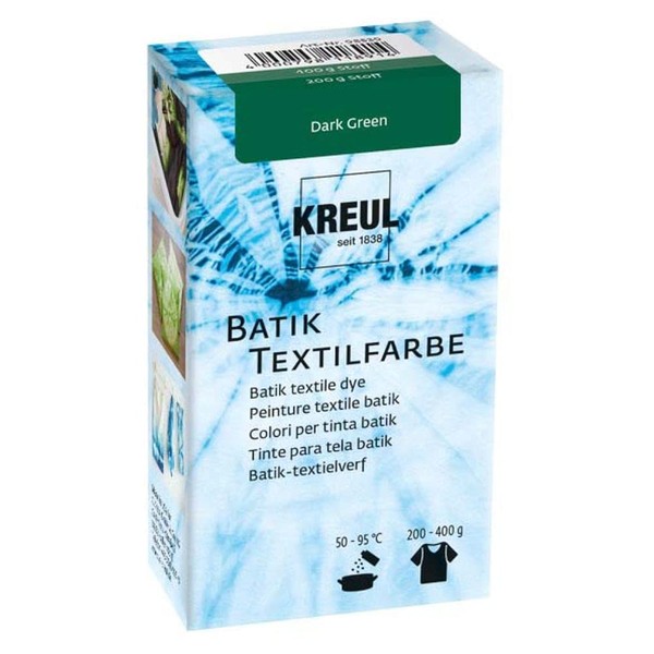 KREUL 98539 - Batik Textile Dye, Dark Green, 70 g,