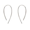 Pull Through Earrings Sterling Silver Wire Handmade Threader Hoops Minimal