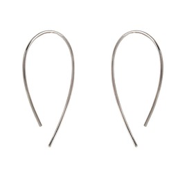 Pull Through Earrings Sterling Silver Wire Handmade Threader Hoops Minimal Everyday Earrings