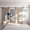 SMARTSTANDARD 13 FT Double Barn Door Hardware Kit, Sliding Door