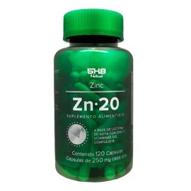 5h8 Zinc Zn2 120 Cápsulas, 20 Mgs De Zinc Complejo B Inmune Sin Sabor                                                                                 