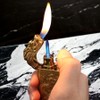 QFECT Torch Lighter, Windproof Double Flame Dragon Butane Lighter, Cool
