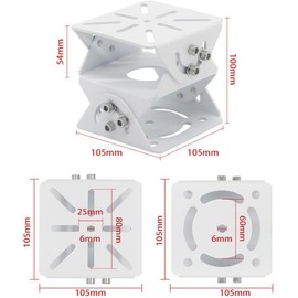Adjustable Bracket Base, CCTV Security Camera 3-axis Universal Joint Mount, Monitoring Holder, Joint Connector Base