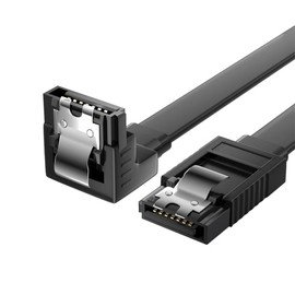 qintxgrtysen SATA Cable III,1 Pack SATA Cable III 6Gbps Straight HDD SDD Data Cable with Locking Latch 20 Inch Compatible for SATA HDD (1)