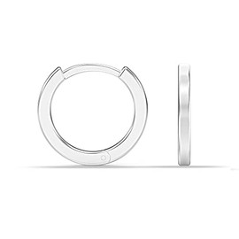 LeCalla 925 Sterling Silver Huggie Hoop Earrings Lightweight Small Chunky Cuff Earrings Huggie for Men Women and Teen